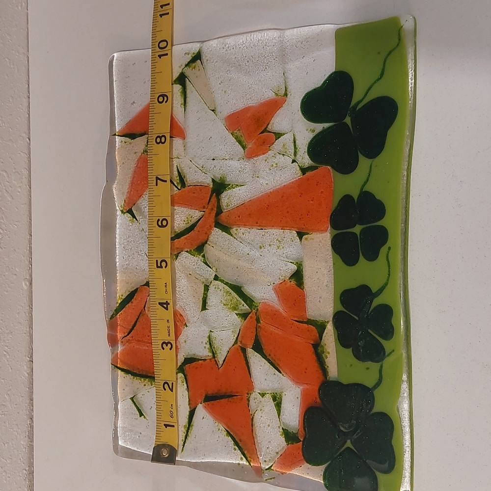 3/$20 Unique Tray Table Decor Orange and Four Leaf Accents - Picture 4 of 5